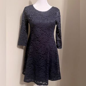Lace Cocktail Dress, Navy, Lined